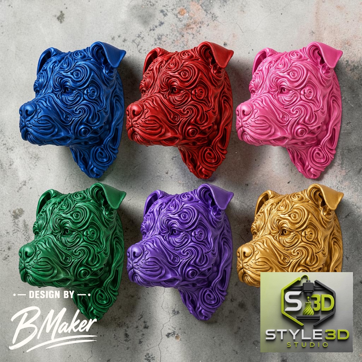 Wall art Staffordshire bull terrier