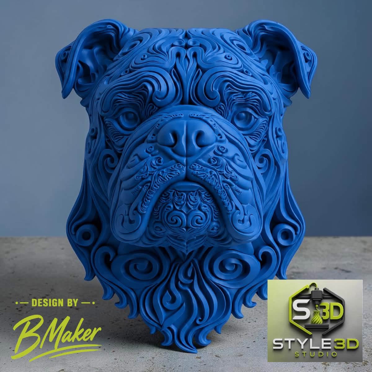Wall art Engelse Bulldog